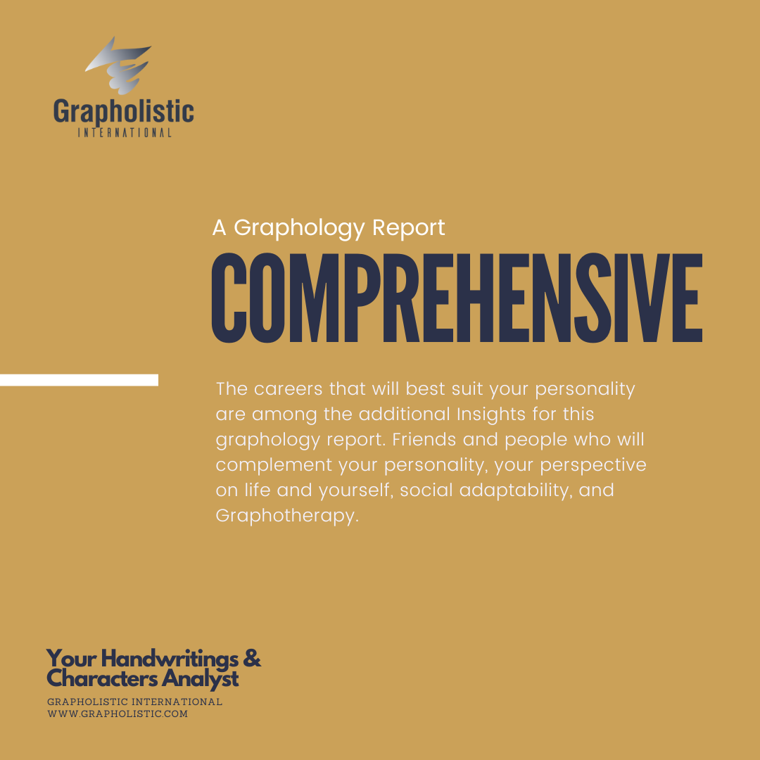 Comprehensive Graphology Report by Grapholistic International Dubai UAE Graphologist S.Sulianah