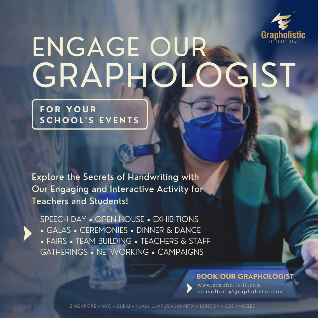 Engage our Graphologist_Handwriting Analyst for your School Events Activity and Campaigns Grapholistic International Singapore