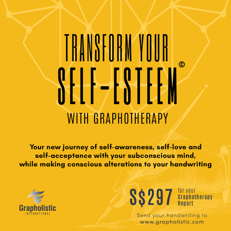 Transform your self-esteem with Graphotherapy Graphology Report Alter handwriting change personality Grapholistic International S.Sulianah